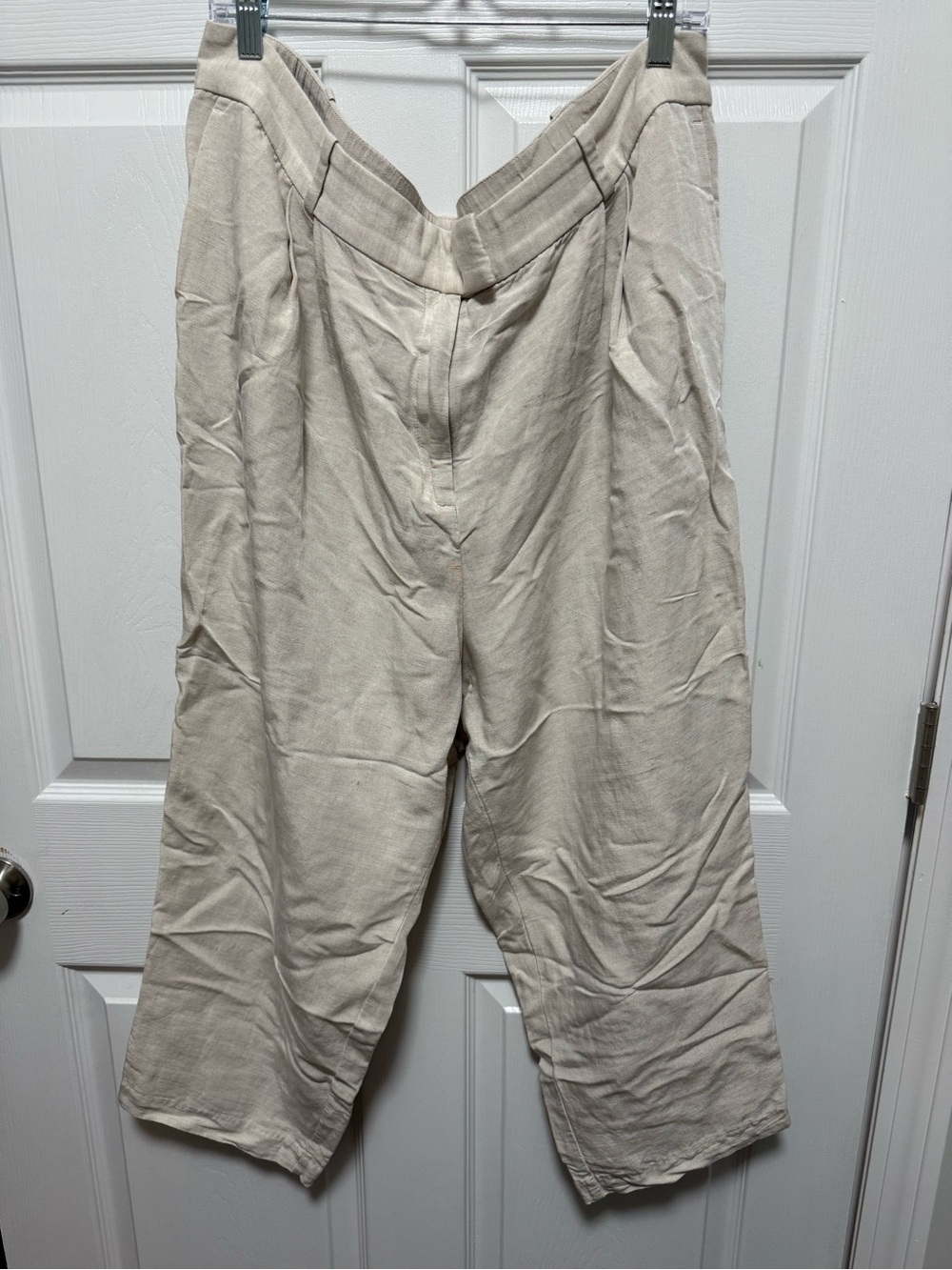 Women’s Linen Cream Casual Pants